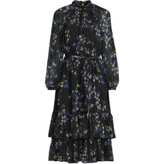 Women's Crinkle Chiffon Ruffle Dress