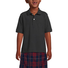 Kids Short Sleeve Mesh Polo Shirt