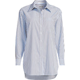 Women's Petite Oversized No Iron Tunic with Statement Collar Shirt