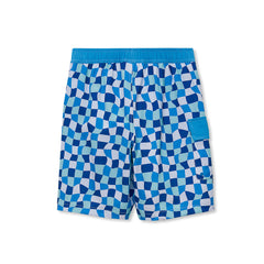Boys Chlorine Resistant Stretch Printed Hydroliner Board Swim Trunks