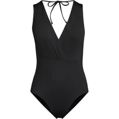 Women's Surplice Tie Back One Piece