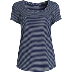Women's Short Sleeve Lightweight Jersey Scoop Neck T-shirt