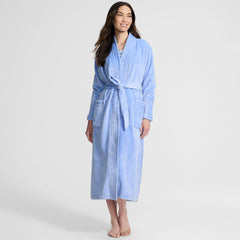 Women's Petite Cozy Plush Long Wrap Robe