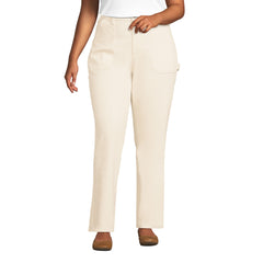 Women's Plus Size Recycled Denim High Rise Straight Leg Utility Jeans