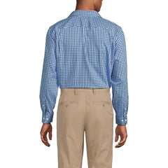 Men's Pattern No Iron Supima Pinpoint Straight Collar Dress Shirt