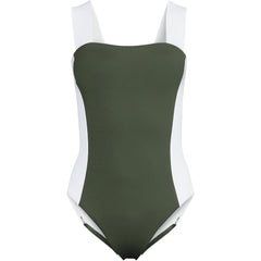 Women's Square Neck High Leg One Piece Swimsuit