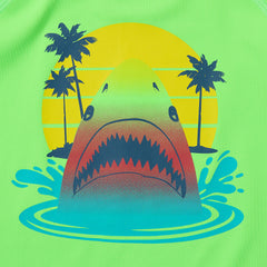 Toddlers Chlorine Resistant Short Sleeve Rashguard Swim Set