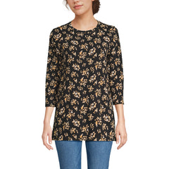 Women's Petite 3/4 Sleeve Cotton Supima Tunic
