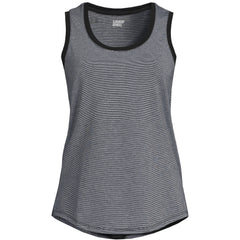 Women's Petite Sleeveless Power Performance Scoop Neck Curved Hem Tunic Tank