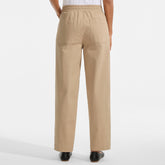 Women's Tall Herringbone Chino High Rise Relaxed Straight Drawstring Ankle Pants