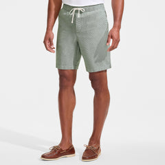 Men's 9" Linen Blend Pull On Deck Short