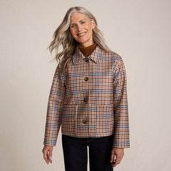 Women's Petite Heritage Brushed Print Shirt Jacket