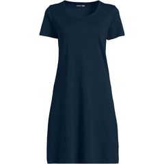 Women's Petite Cotton Short Sleeve Knee Length Nightgown