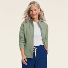 Women's Serious Sweats Full Zip Mock Neck Sweatshirt