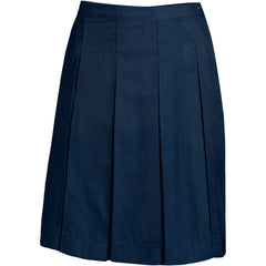 Women's Plus Size Solid Top of Knee Box Pleat Skirt