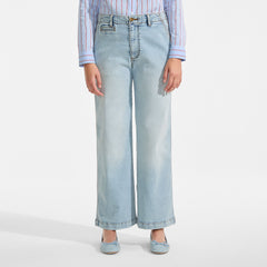 Women's Recover Denim Mid Rise Wide Leg Ankle Jeans