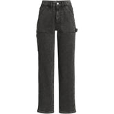 Women's Plus Size Soft Denim High Rise Utility Cargo Ankle Jeans