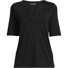 Women's Supima Jersey Half Sleeve Splitneck Shirt