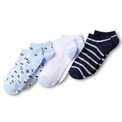Women's Cotton Patterned Ankle Socks 3 Pack