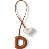Letter D Faux Leather Bag Charm