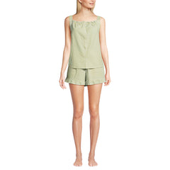 Women's Seersucker 2 Piece Pajama Set - Tank and Shorts