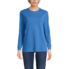 Women's Cotton Relaxed Long Sleeve Crew Neck