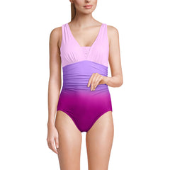 Women's D-Cup SlenderSuit Grecian Low Leg One Piece Swimsuit