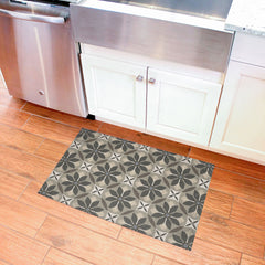 Matterly Skid Resistant Floral Mosaic Floor Mat