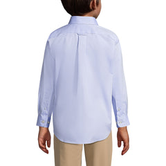 Boys Long Sleeve No Iron Pinpoint Dress Shirt