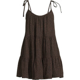 Women's Petite Oversized Cotton Gauze Tiered Mini Cover-up Dress