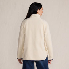 Women's Sherpa Fleece Reversible Mixed Media Long Jacket