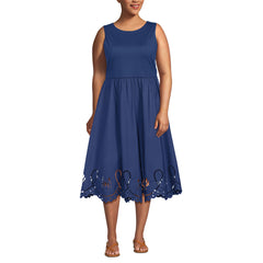Women's Plus Size Embroidered Duet Midi Dress