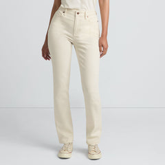 Women's Petite Recycled Denim Mid Rise Straight Leg Jeans