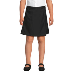 Girls Solid A Line Tab Skort Top of Knee