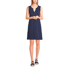Women's Cotton Jersey Sleeveless Swim Cover-up Dress Print
