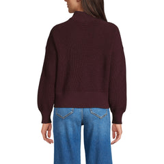 Women's Petite Drifter Shaker Wedge Quarter Zip Sweater