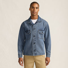 Men's Denim Utility Shirt Jacket