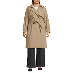 Women's Plus Size Squall Waterproof Modern Trench Raincoat