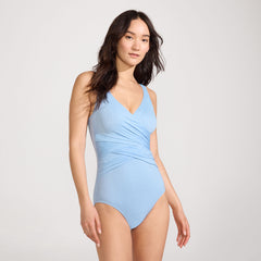 Women's SlenderSuit Shine Wrap One Piece Swimsuit