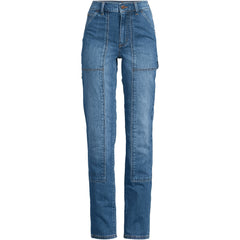 Women's Tall Soft Denim High Rise Rail Straight Leg Utility Jeans