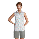 Women's Tall No Iron Supima Cotton Sleeveless Shirt