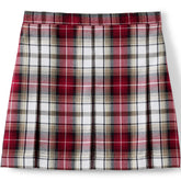 School Uniform Girls Plaid Box Pleat Skirt Top of the Knee