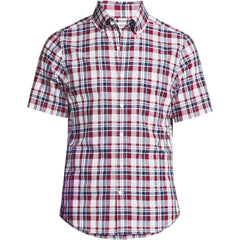 Men's Big Traditional Fit Short Sleeve Madras Shirt