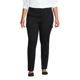 Women's Plus Size Mid Rise Slim Cargo Chino Pants