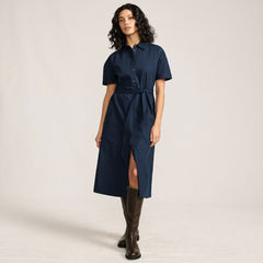Women's Cotton Poplin Button Front Dress