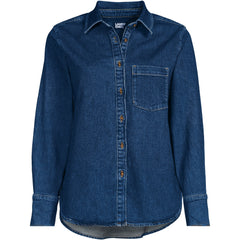 Women's Soft Denim Twill Button Front Shirt