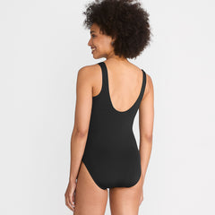 Women's Long Torso Side Tie Wrap One Piece Swimsuit