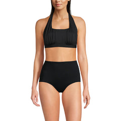 Women's D-Cup Chlorine Resistant Square Neck Halter Bikini Top