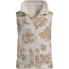 Women's Sherpa Fleece Reversible Mixed Media Vest
