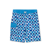 Boys Chlorine Resistant Stretch Printed Hydroliner Board Swim Trunks